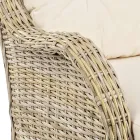 Gartensessel aus natürlichem Rattan für den Außenbereich mit Kissen – Supreme Viadurini