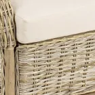 Gartensessel aus natürlichem Rattan für den Außenbereich mit Kissen – Supreme Viadurini