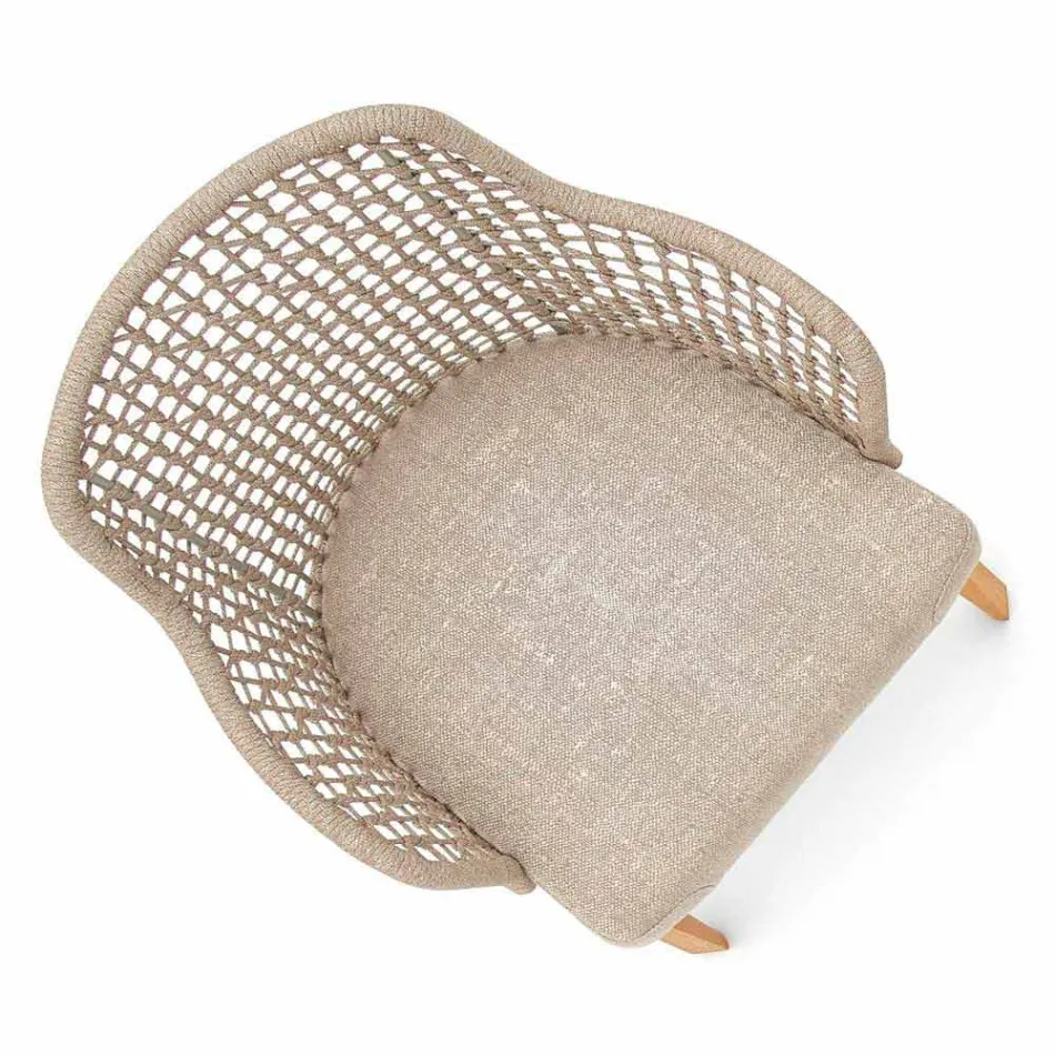 Moderner Varaschin Emma Gartensessel aus massivem Irokoholz Viadurini