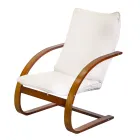 Indoor-Sessel aus Birkenholz und Stoff - Abissi Viadurini