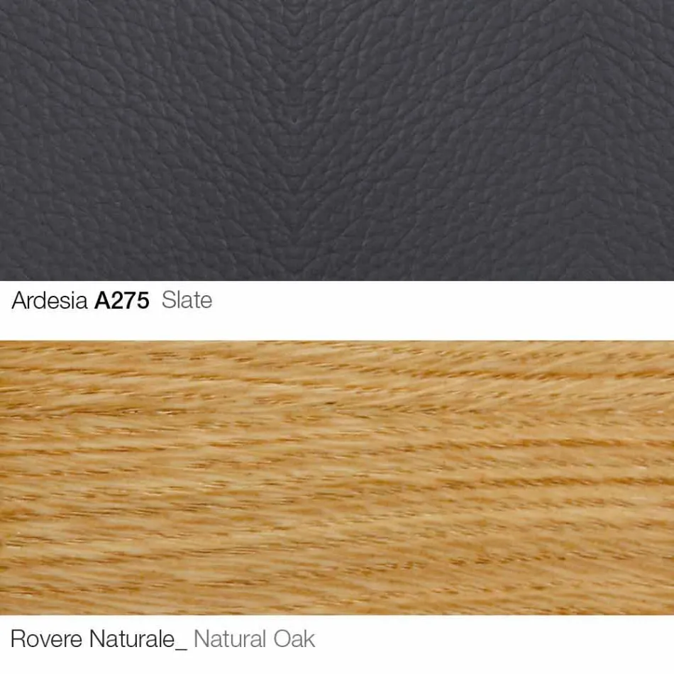 Wohnzimmersessel mit Fußstütze aus Leder und Holz Made in Italy - Butterfly Viadurini