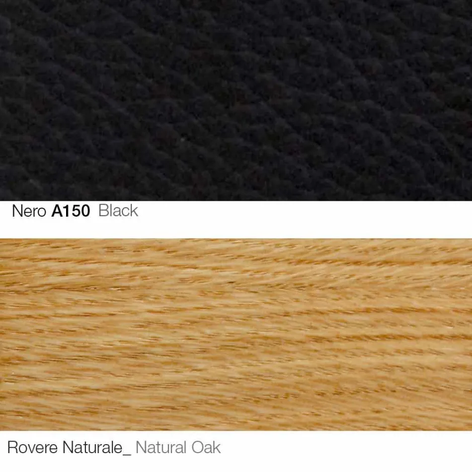 Wohnzimmersessel mit Fußstütze aus Leder und Holz Made in Italy - Butterfly Viadurini