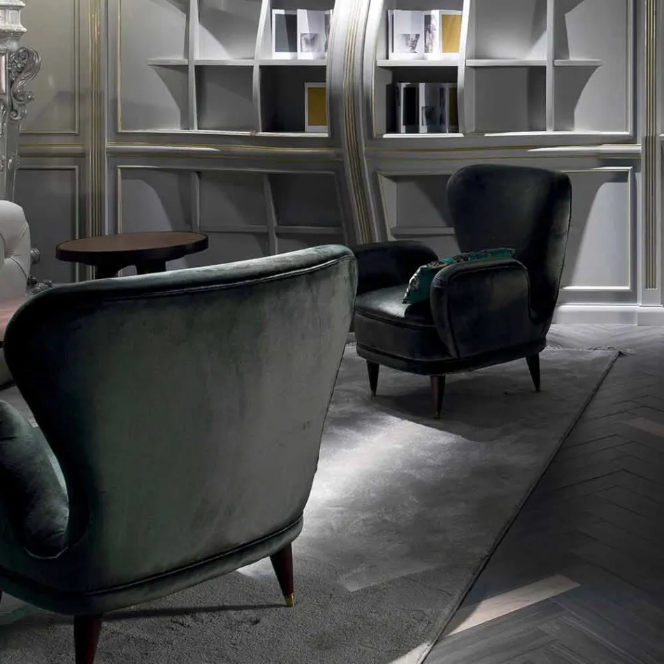 Loungesessel im klassischen Design, L78xP75cm, Benny Viadurini