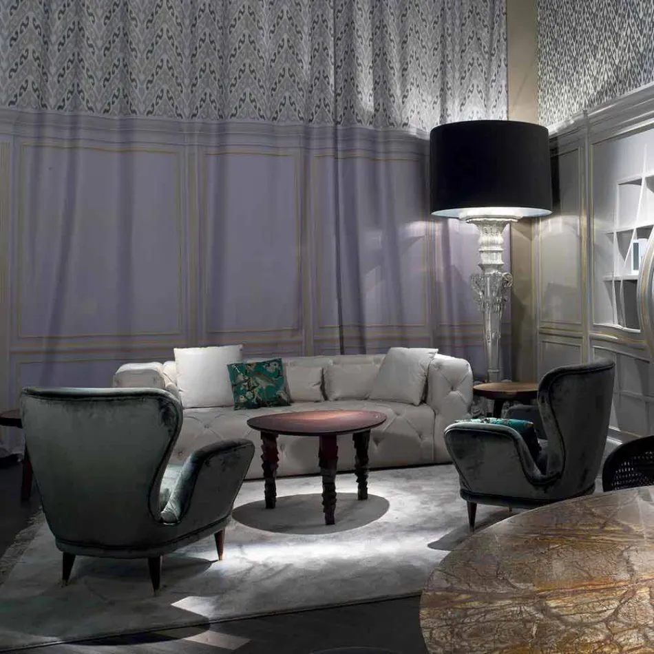 Loungesessel im klassischen Design, L78xP75cm, Benny Viadurini