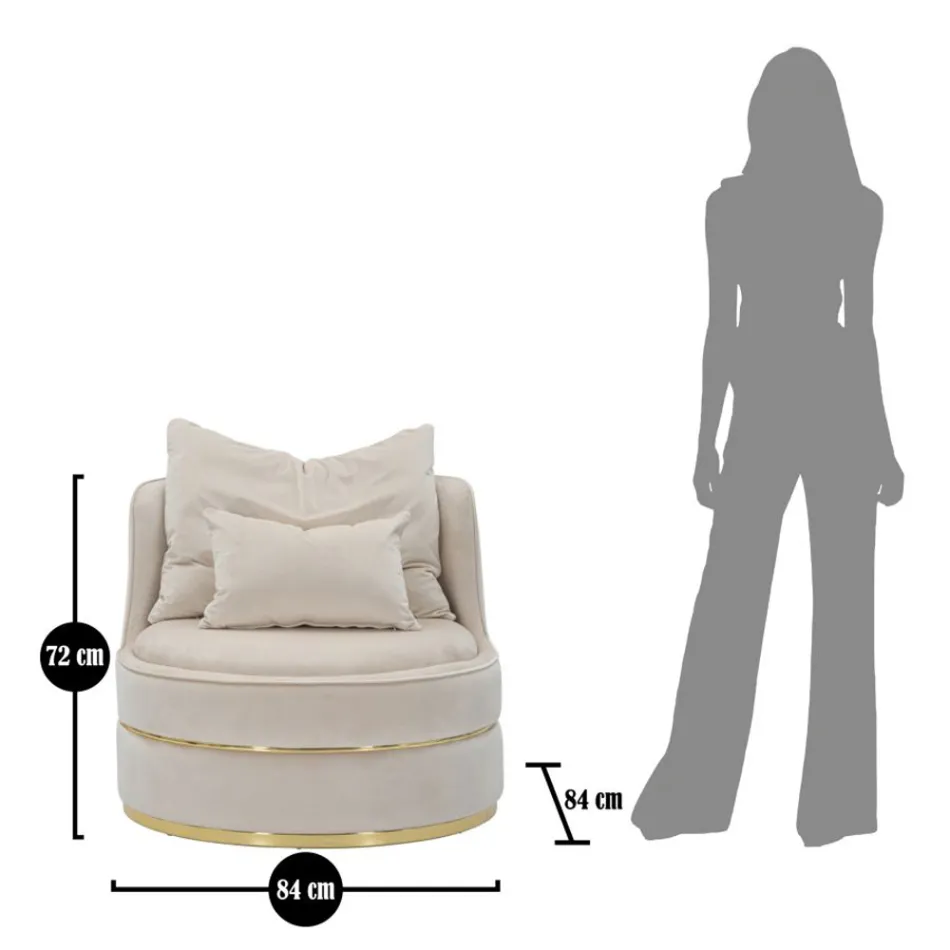 Gepolsterter und gepolsterter Wohnzimmersessel aus Stoff mit Dekorationen - Patch Viadurini