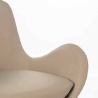 Gepolsterter drehbarer Loungesessel in modernem Design aus Kunstleder - Gajarda Viadurini
