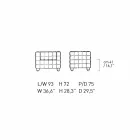 Wohnzimmersessel aus Leder in Steppoptik Made in Italy - Vesuv Viadurini