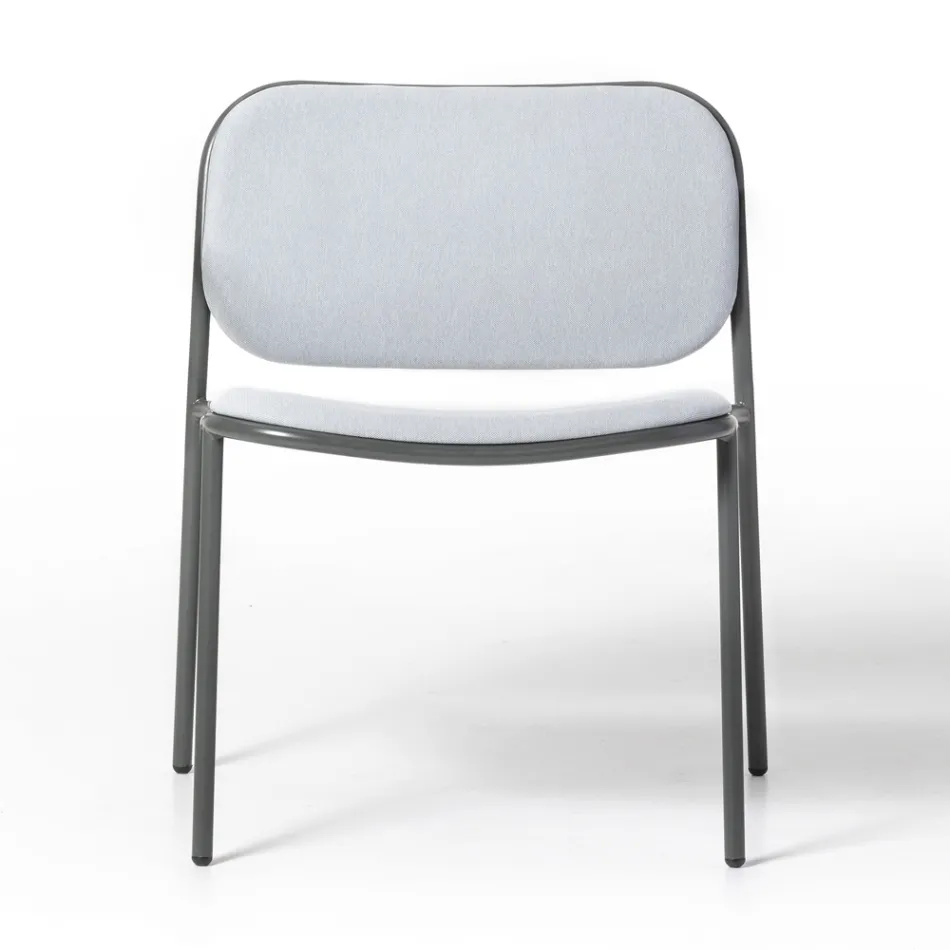 Wohnzimmersessel aus Stoff und Metall Made in Italy 2 Stück - Sangria Viadurini