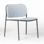 Wohnzimmersessel aus Stoff und Metall Made in Italy 2 Stück - Sangria Viadurini