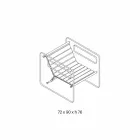 Wohnzimmersessel aus Glas und Sitz aus weißem Leder Modernes Design - Tecna Viadurini