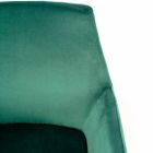 Moderner Lounge Chair aus petrolgrünem Samt und schwarzem Metall - getönt Viadurini