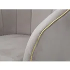 Wohnzimmersessel mit Stoffbezug und modernen Holzbeinen - Ezia Viadurini