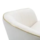 Wohnzimmersessel mit Stoffbezug und modernen Holzbeinen - Ezia Viadurini