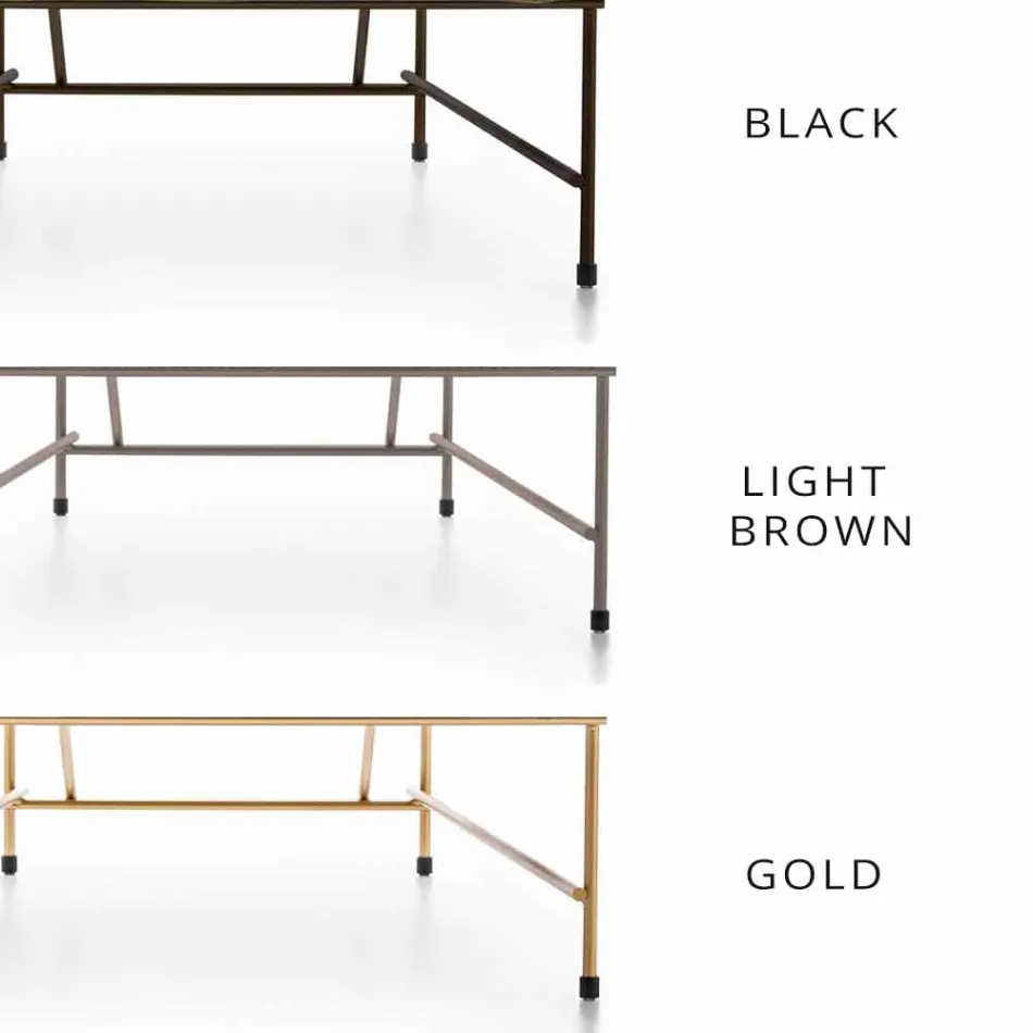 Stoff Wohnzimmer Sessel mit Metallstruktur Made in Italy - Manila Viadurini