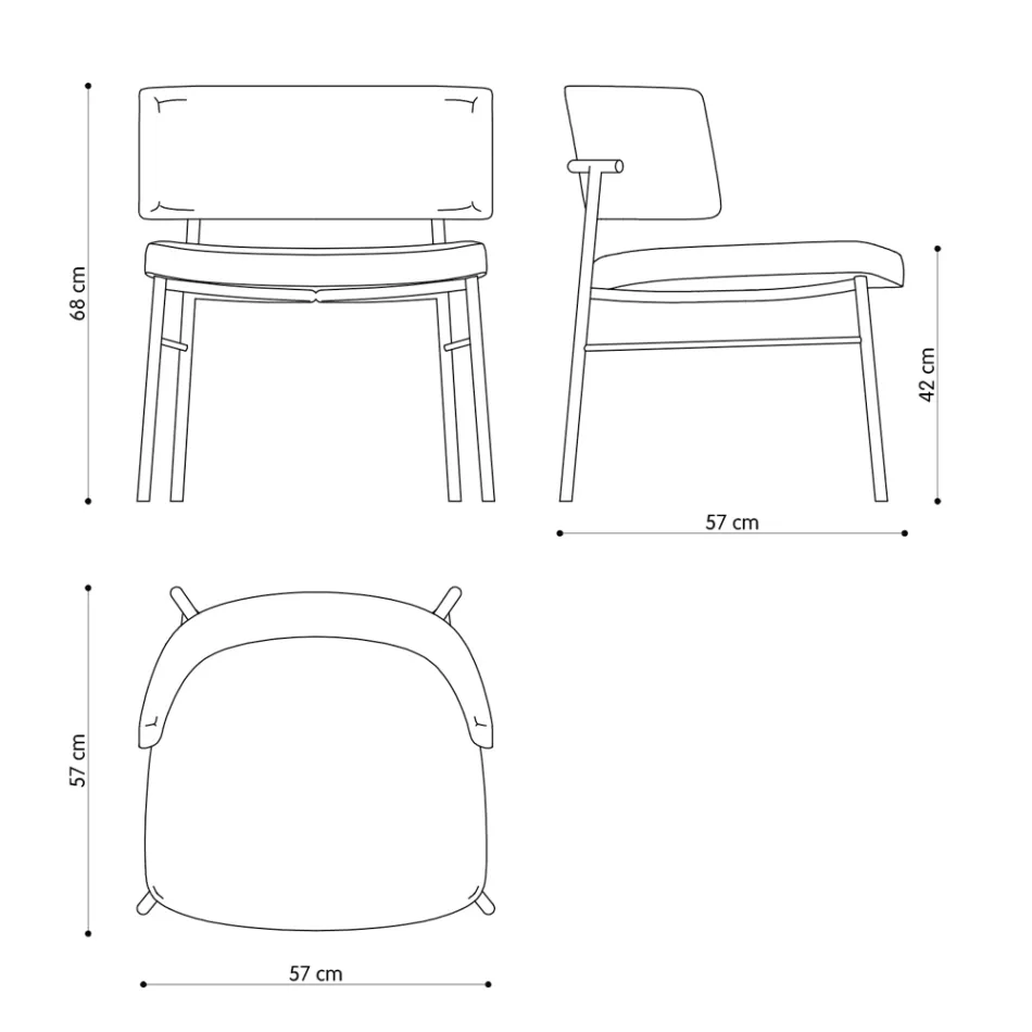 Wohnzimmersessel aus Samt mit Metallstruktur, hergestellt in Italien – Alaska Viadurini