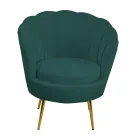 Wohnzimmersessel aus Metall und Samt - Kulisse Viadurini