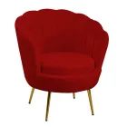 Wohnzimmersessel aus Metall und Samt - Kulisse Viadurini