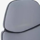 Verstellbarer Bürodrehstuhl aus Stahl und Polyester - Luigio Viadurini