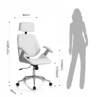 Bürosessel aus Holz, Kunstleder und Metall – Alaccia Viadurini