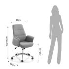 Bürosessel aus Metall und Stoff und verstellbarer Sitzerhöhung – Gold Viadurini