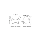 Outdoor-Design-Sessel aus mattem oder lackiertem Polyethylen, hergestellt in Italien – Conda Viadurini