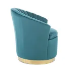 Eleganter Design-Sessel Luxus-Wohnzimmer aus Stahl und Samt - Courtney Viadurini