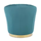 Eleganter Design-Sessel Luxus-Wohnzimmer aus Stahl und Samt - Courtney Viadurini