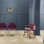 Hochwertiger Sessel mit Samt- oder Stoffsitz, hergestellt in Italien – Molde Viadurini