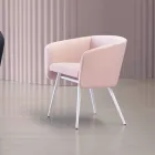 Hochwertiger Sessel aus Stoff mit Metallgestell, hergestellt in Italien – Bergen Viadurini