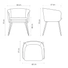 Hochwertiger Sessel aus Stoff mit Metallgestell, hergestellt in Italien – Bergen Viadurini