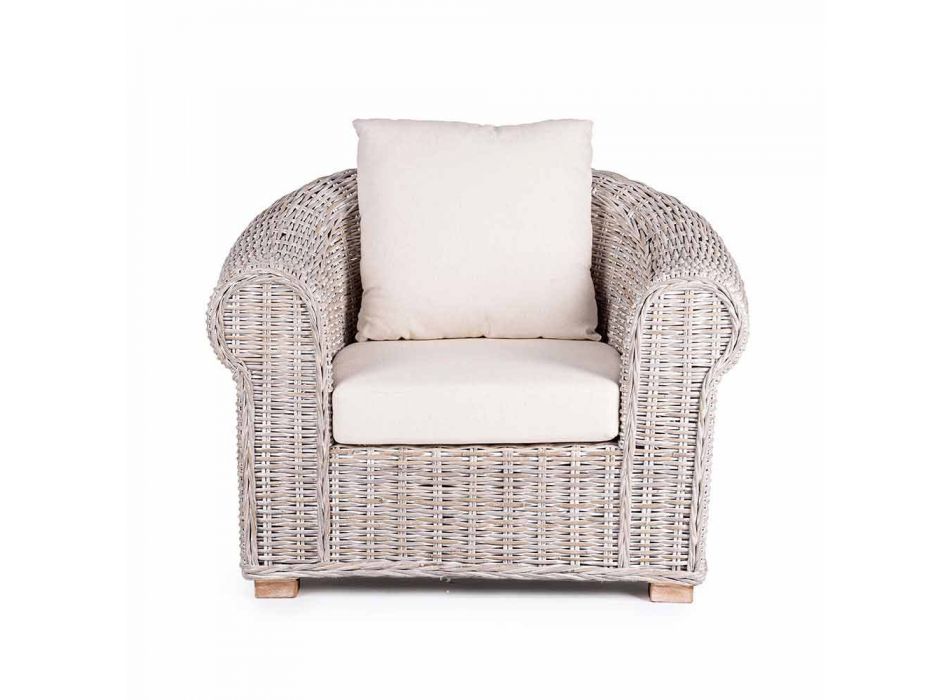 Homemotion Rattan Luxus Design Sessel für drinnen / draußen - Francioso Viadurini