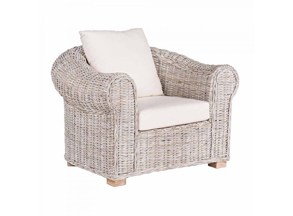 Homemotion Rattan Luxus Design Sessel für drinnen / draußen - Francioso Viadurini