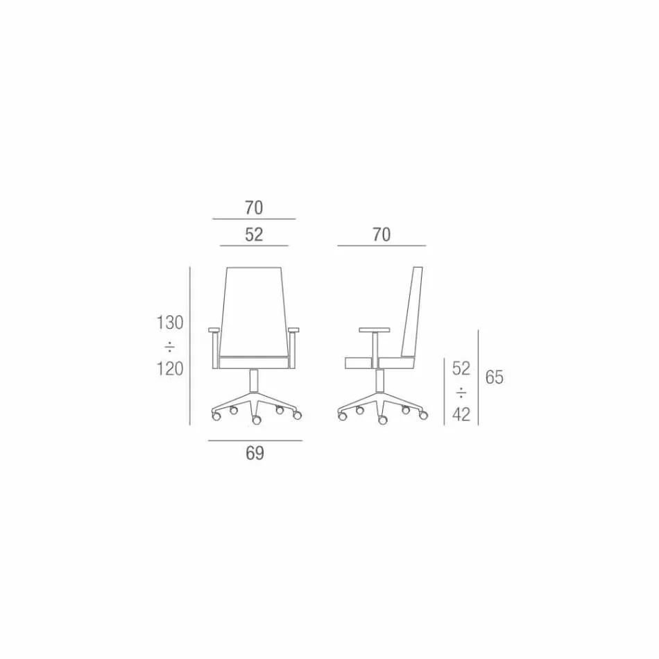 Directional Design Kunstledersessel made in Italy Gemma Viadurini
