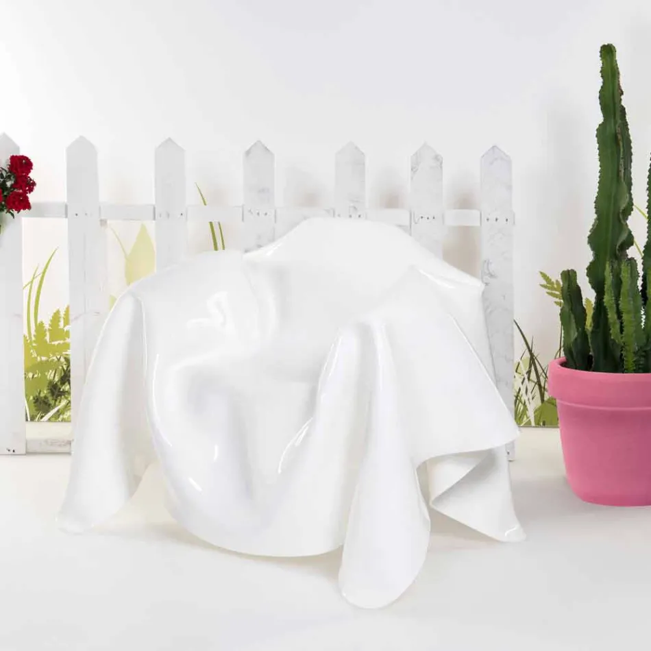 Moderner Design-Sessel aus weißem Plexiglas Paris, hergestellt in Italien Viadurini