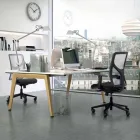 Executive Bürosessel mit hoher Rückenlehne, hergestellt in Italy Amelie Viadurini