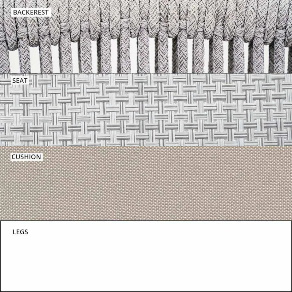 Garden Rocking Armchair Massiver und gepolsterter Stoff - Smart von Varaschin Viadurini