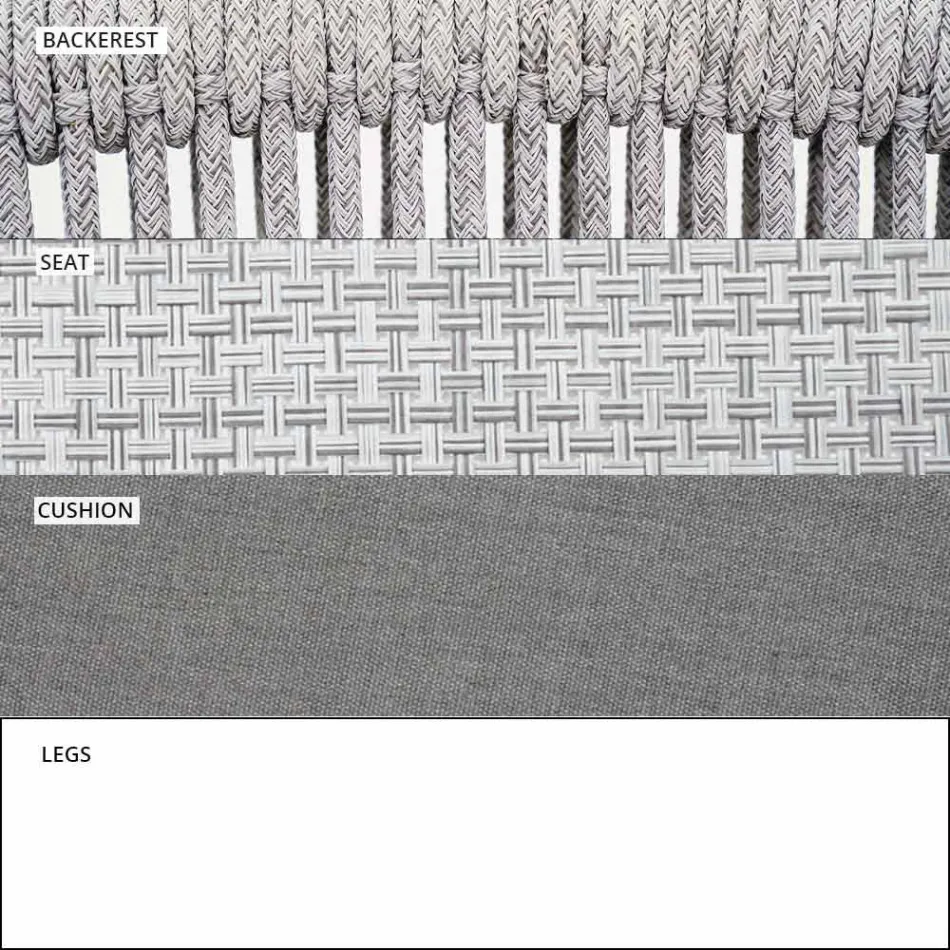 Garden Rocking Armchair Massiver und gepolsterter Stoff - Smart von Varaschin Viadurini