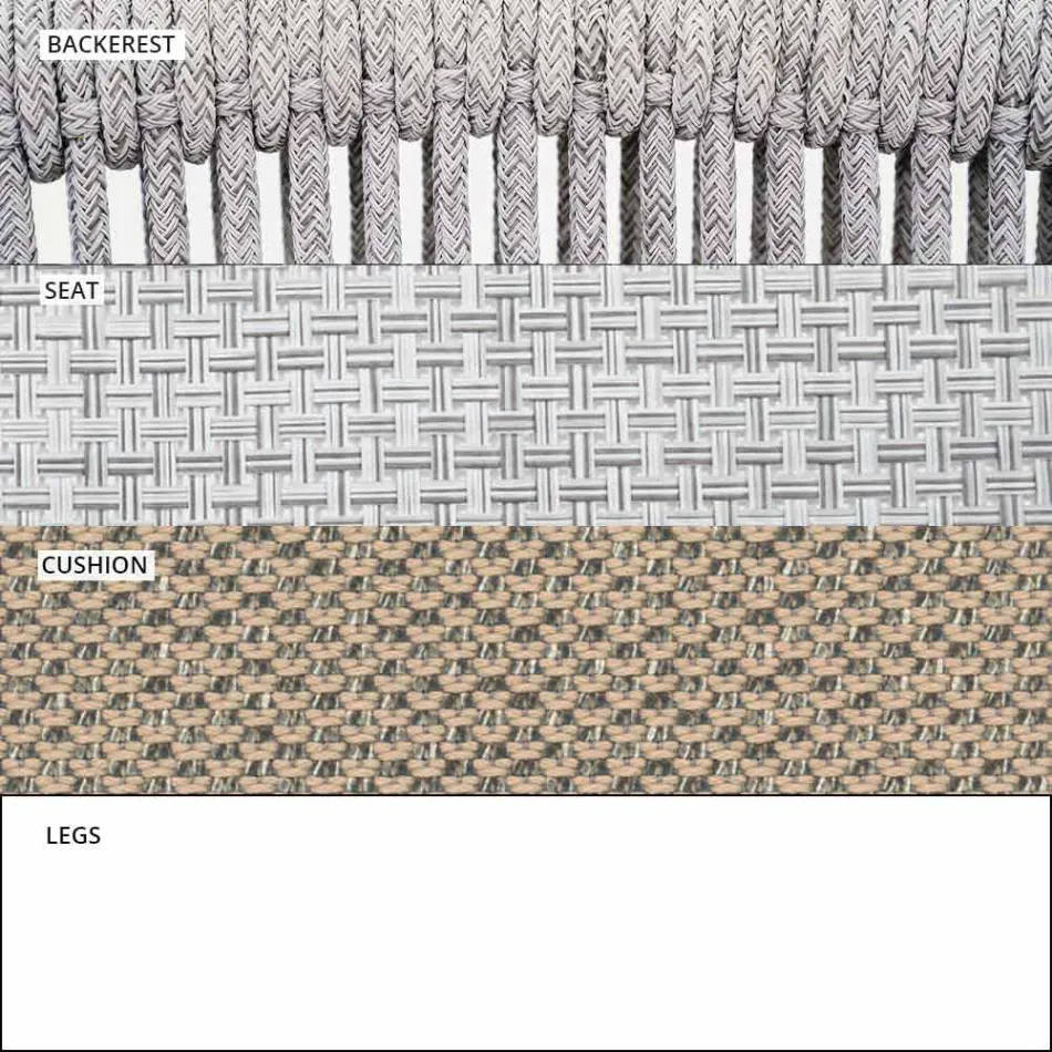 Garden Rocking Armchair Massiver und gepolsterter Stoff - Smart von Varaschin Viadurini