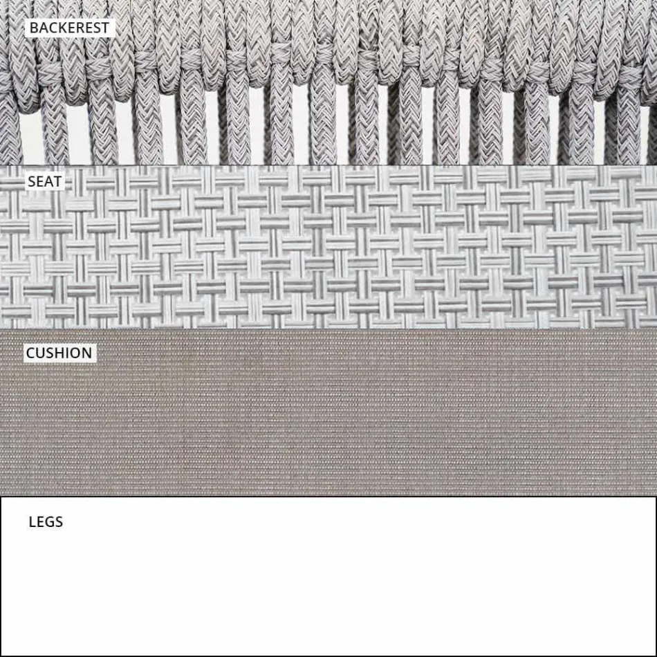 Garden Rocking Armchair Massiver und gepolsterter Stoff - Smart von Varaschin Viadurini