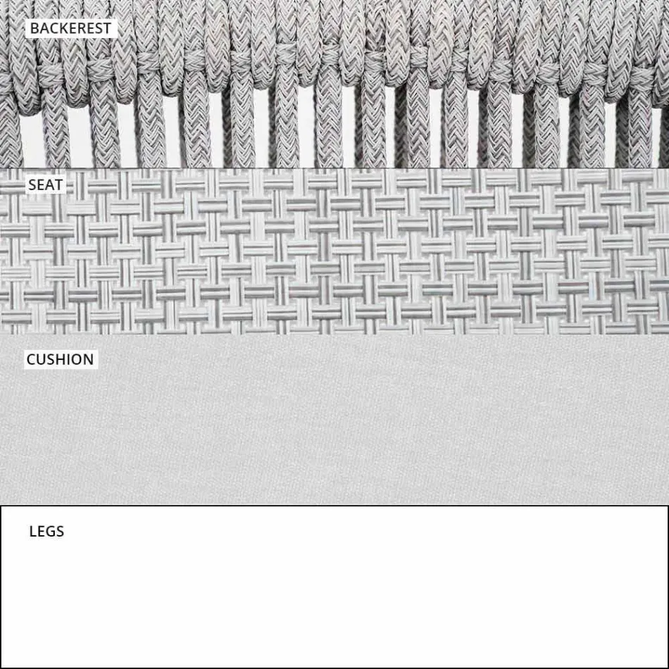 Garden Rocking Armchair Massiver und gepolsterter Stoff - Smart von Varaschin Viadurini