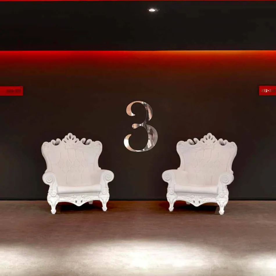 Farbiger, eleganter Sessel Slide Queen Of Love aus Polyethylen, hergestellt in Italien Viadurini