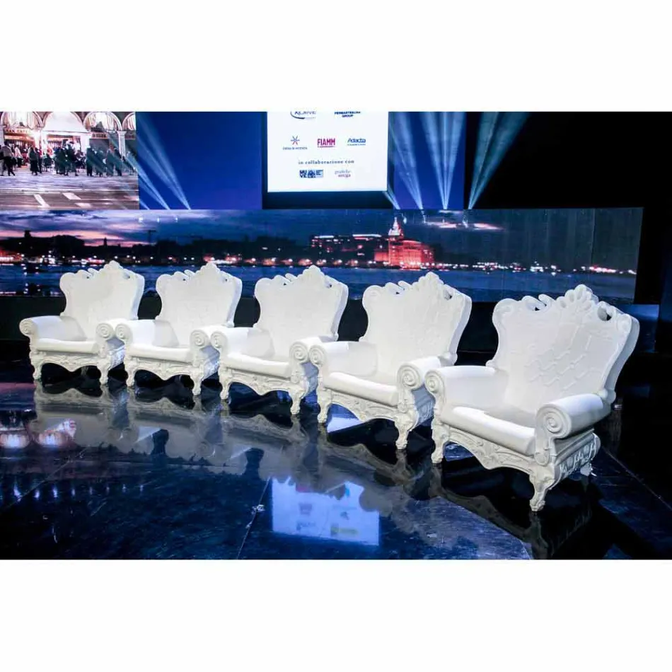 Farbiger, eleganter Sessel Slide Queen Of Love aus Polyethylen, hergestellt in Italien Viadurini