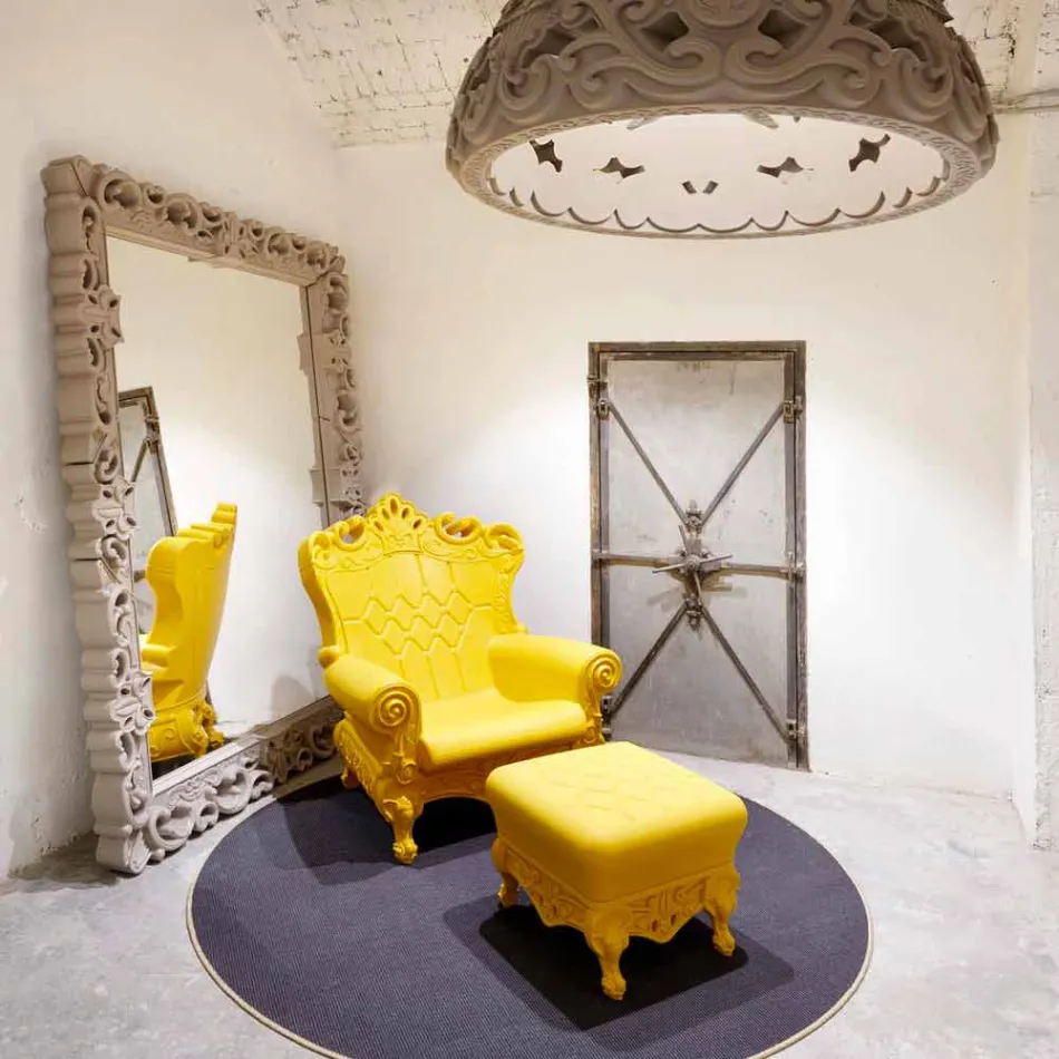 Farbiger, eleganter Sessel Slide Queen Of Love aus Polyethylen, hergestellt in Italien Viadurini