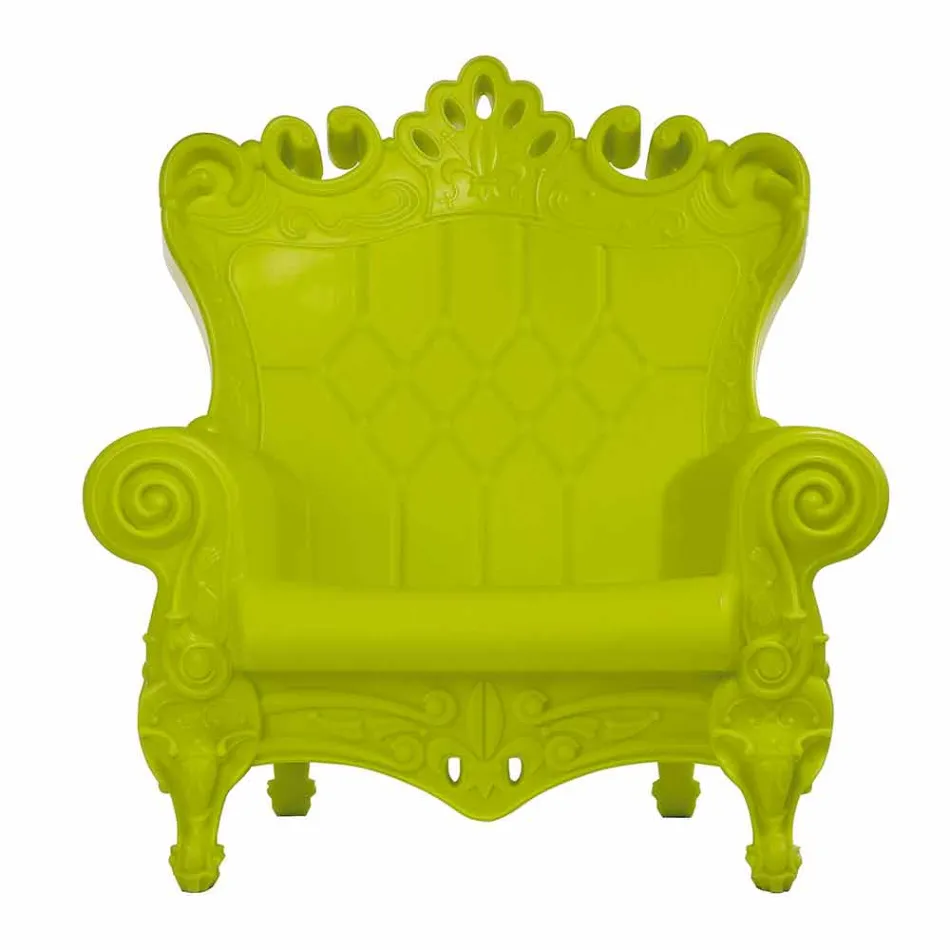 Farbiger, eleganter Sessel Slide Queen Of Love aus Polyethylen, hergestellt in Italien Viadurini