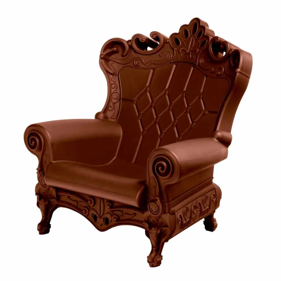 Farbiger, eleganter Sessel Slide Queen Of Love aus Polyethylen, hergestellt in Italien Viadurini