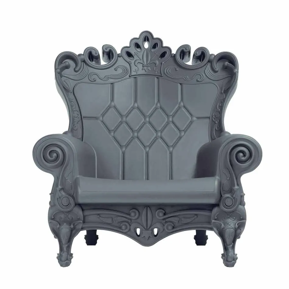 Farbiger, eleganter Sessel Slide Queen Of Love aus Polyethylen, hergestellt in Italien Viadurini