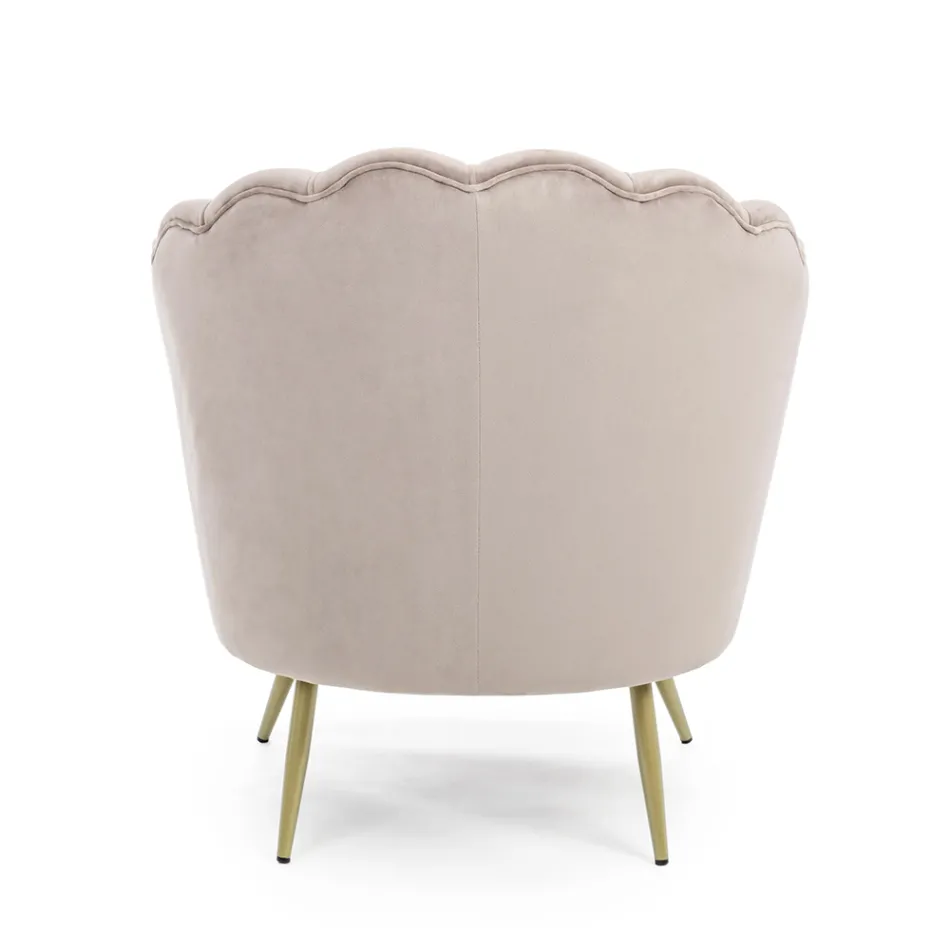 Eleganter gepolsterter Wohnzimmersessel Samteffekt 3 Ausführungen - Geppy Viadurini