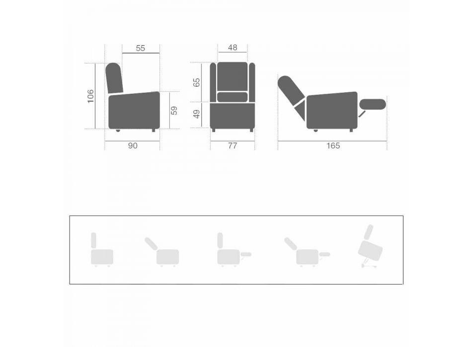 Moderner Luxus 2 Motoren Relax Lift Elektrischer Sessel - Victoire Viadurini