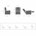 Elektrischer Sessel mit Lift Relax Funktionen mit 2 Motoren Made in Italy - Marlene Viadurini