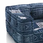 Ethnic Lounge Armchair aus Patchworkstoff und Samtfaser Viadurini